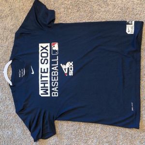 Nike Men's M Dri-Fit Chicago White Sox Cooperstown Shirt Navy